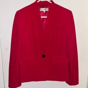 Jones Studio hot pink one-button blazer size 4